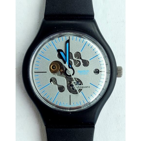 Swatch Watch ELECTRONS STB401 1998 Rare Vintage Autoquartz New In Case - Picture 4 of 9